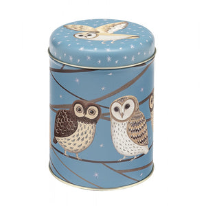 Owls - Round Canister Tin