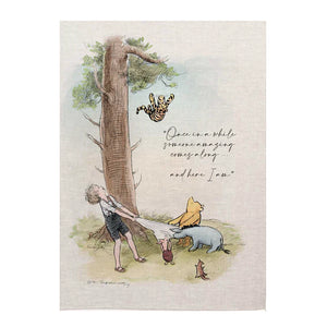 Linen Tea Towel - Pooh - Here I Am