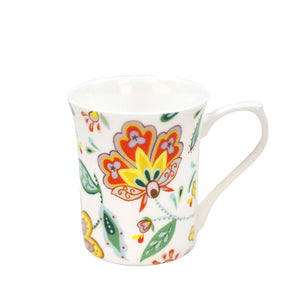 Queens - Mugs - Hippy Florals - Retro Yellow