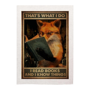 Linen Tea Towel - Know Things - Fox