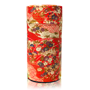 Japanese Tea Canister - Red Flowers - 200g