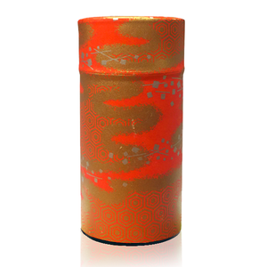 Japanese Tea Canister - Red & Gold - 200g