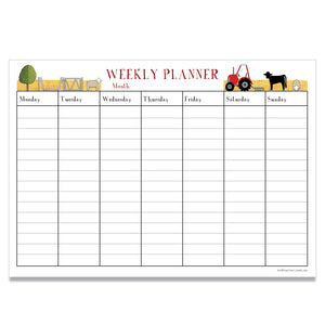 Red Tractor Designs - Weekly Planner - A4 Notepad