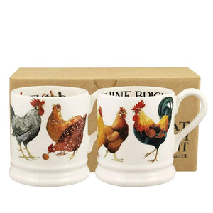 Emma Bridgewater - Rise & Shine - Set of Two 1/2 Pint Mugs
