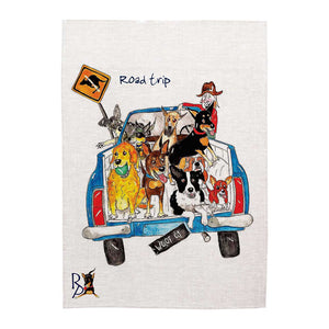 Linen Tea Towel - Australia - Road Trip