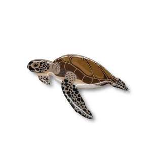 Selatan Brooch - Green Turtle