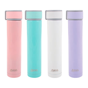 Oasis - Skinny Mini Stainless Steel Drink Bottle - Pastel Aqua