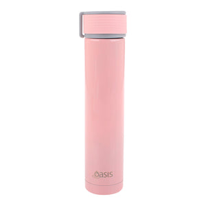 Oasis - Skinny Mini Stainless Steel Drink Bottle - Pastel Pink