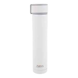 Oasis - Skinny Mini Stainless Steel Drink Bottle - Pastel White