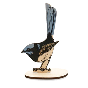 Bridget Farmer ~ Standing Bird - Superb Fairywren - Red Sparrow Tea Company