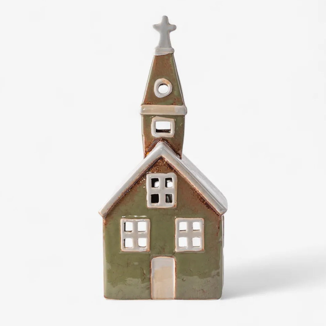 Tea Light - Church Olive Green