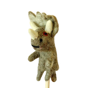 Himalayan Felt - Finger Puppet - Tri Dino
