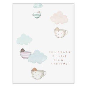 Greeting Card - Foil - Teacup Babies