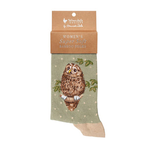 Wrendale Designs - Bamboo Socks - Treetops Owl