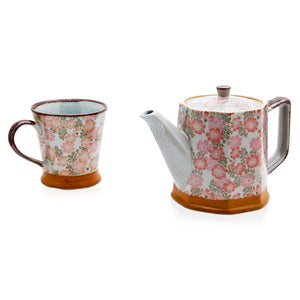 Japanese Teapot - Pink Blossoms - Red Sparrow Tea Company