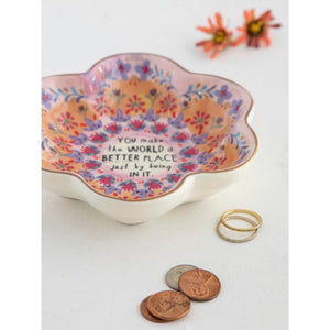 Natural Life - Trinket Dish - You Make The World A Better Place