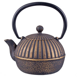 Cast Iron Teapot - Imperial Stripe - 500ml - Red Sparrow Tea Company