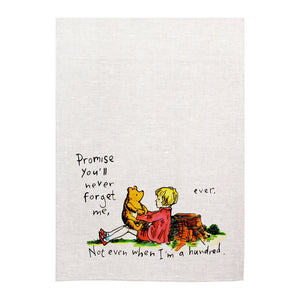 Tea towel - Pooh - Never Forget Me
