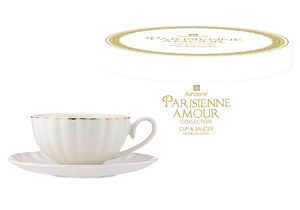 Parisienne Amour White Cup & Saucer