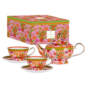 Ashdene - Butterfly Heliconia - Teapot & 2 Teacup Set 900ml