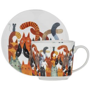 Ashdene - Quirky Cats -   Photobomb Cup & Saucer