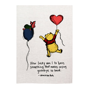 Linen Tea Towel - Pooh - Lucky