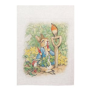 Tea towel - Beatrix Potter - Peter Rabbit in the garden