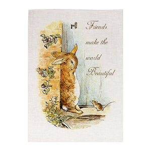 Tea towel - Beatrix Potter - Friends make the world beautiful