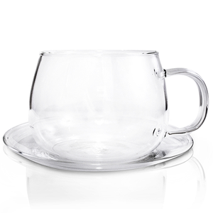 Clara Glass Cup and Saucer
