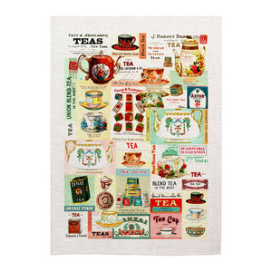 Tea towel - High Tea, TEA collage