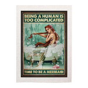 Tea Towel - Time to be a Mermaid