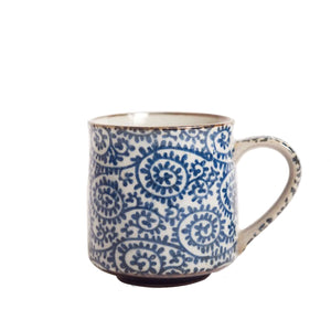 Japanese - Blue Spiral Tea Mug