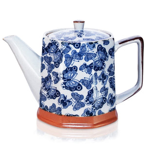 Japanese Teapot - Blue Butterfly 500ml