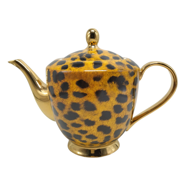 LyndalT - Leopard Print Teapot XL - 1.35L - Red Sparrow Tea Company
