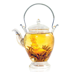 Glass Teapot - Water Garden Teapot - 450ml - Red Sparrow Tea Company