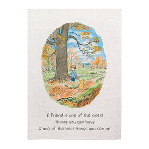 Tea towel - Pooh & Christopher Robin - A Friend