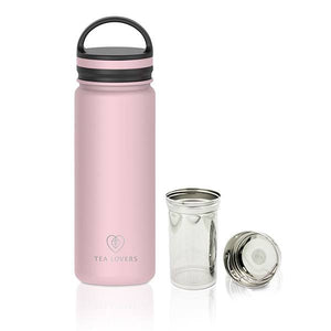 Reiki Thermos Double Wall Infuser Bottle - Pastel Pink