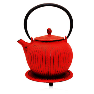 Cast Iron Teapot - Anyang Red - Red Sparrow Tea Company