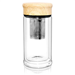 Yoku Double Wall Glass Infuser Bottle - 230ml