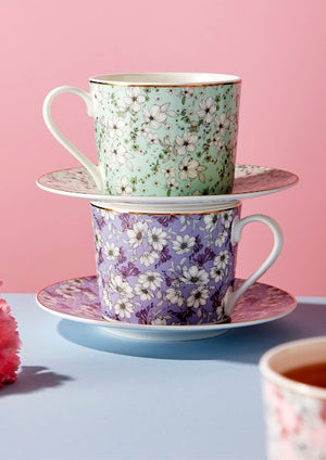 Ashdene - Vintage Floral Collection - Lavender Cup & Saucer Set