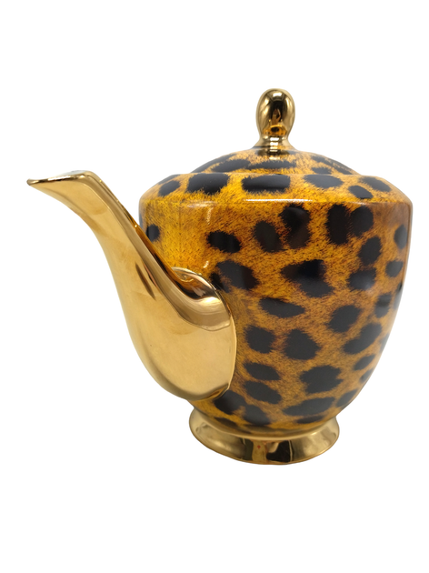 LyndalT - Leopard Print Teapot XL - 1.35L - Red Sparrow Tea Company