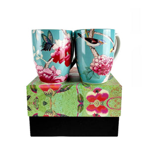 Anna Chandler - Chinoiserie Turquoise Mug Set