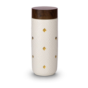 Liven Tourmaline Tumbler - The Miracle - White & Gold - Red Sparrow Tea Company