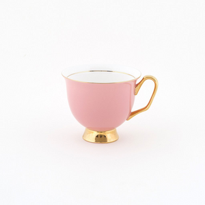Pale Pink Teacup & Saucer XL - 375ml - Red Sparrow Tea Company