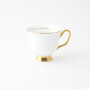 White Teacup & Saucer XL - 375ml - Red Sparrow Tea Company