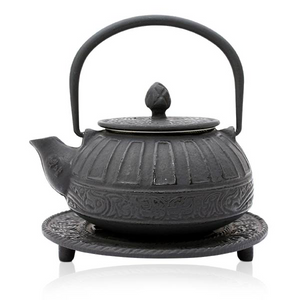 Cast Iron Teapot - Reflection Black - 400ml - Red Sparrow Tea Company