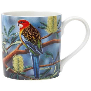 Ashdene - Australian Bird & Flora - Rosella & Banksia Mug