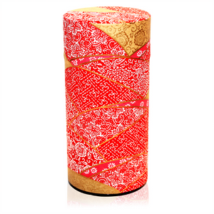 Japanese Tea Canister - Kimono Red - Red Sparrow Tea Company