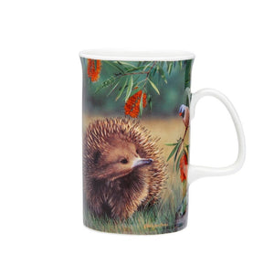 Ashdene - Fauna of Australia - Echidna & Finch Mug - Red Sparrow Tea Company