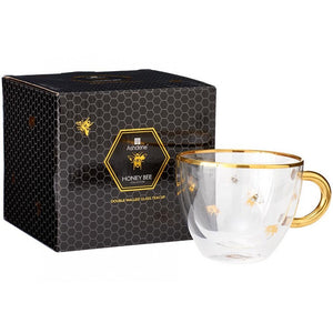 Ashdene - Honey Bee - Glass Cup - Red Sparrow Tea Company